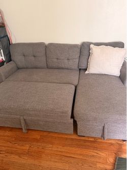 Gray sofa bed