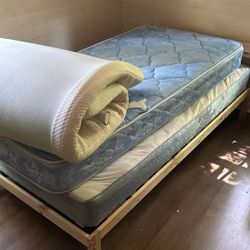 Two Kids Beds With Mattress And Mattress Topper Included