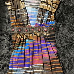 Sky embellished top size small