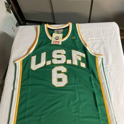 Bill Russell #6 University of San Francisco (USF) Green Jersey – New w/ Tags – XL - XXL - XXXL -$40