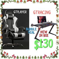 GTRACING GAME DESK CHAIR COMBO NEW