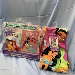 Princess Twin Blanket & Beach Towel