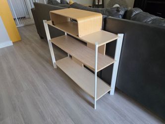 JÄTTESTA
Side table, white/light bamboo, 37 3/8x11 3/4 "
($50.00 OBO)