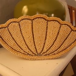 Antique Glass Beaded Evening Purse From Japan. 