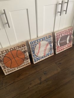 Canvas Wall Decor - Sports Themed
