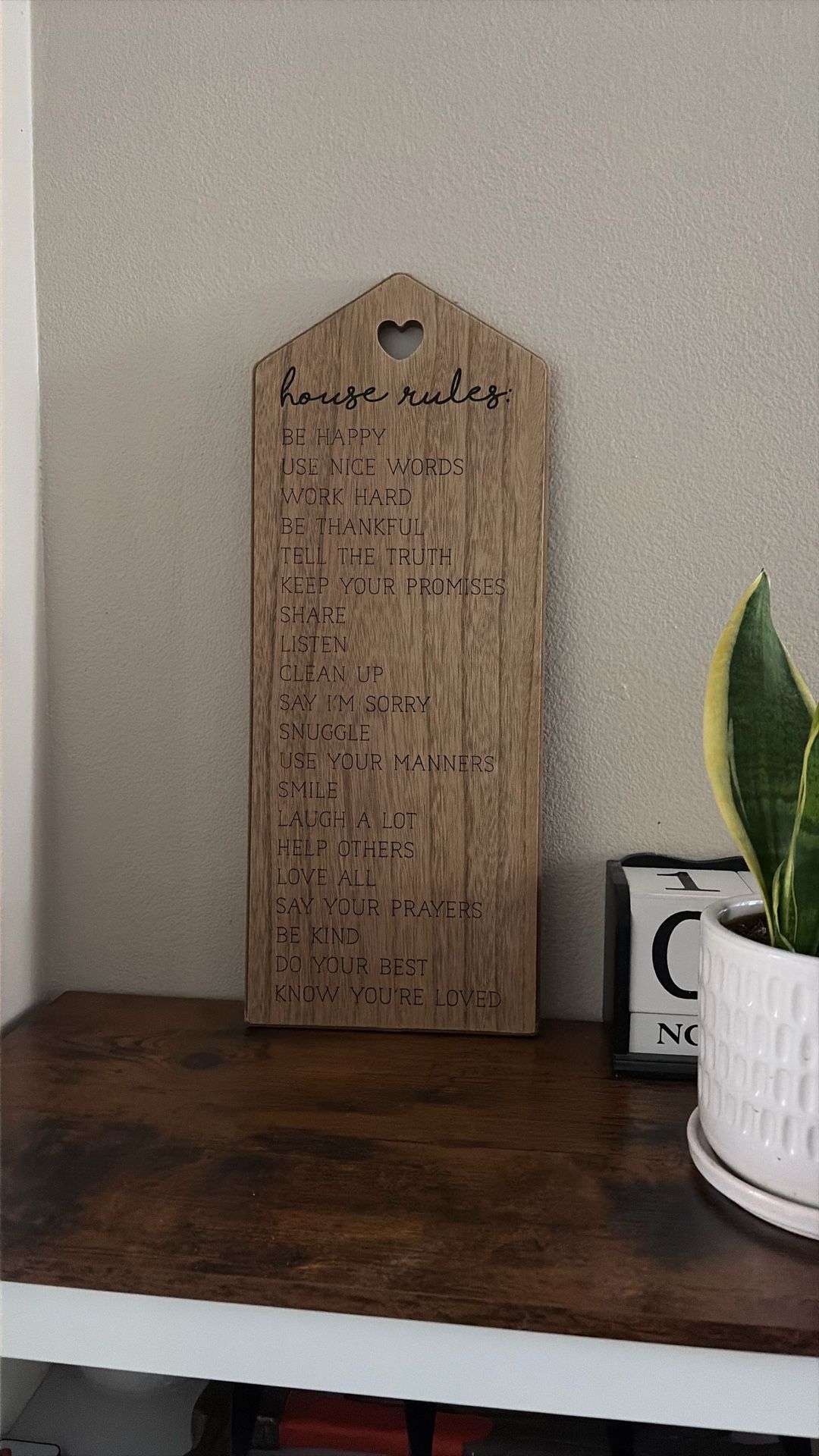 Wall Display House Rules