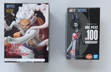 One Piece Luffy and Brook figure
