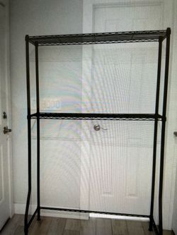 Heavy duty metal shelves 44 W X 19 L X 68 H inches