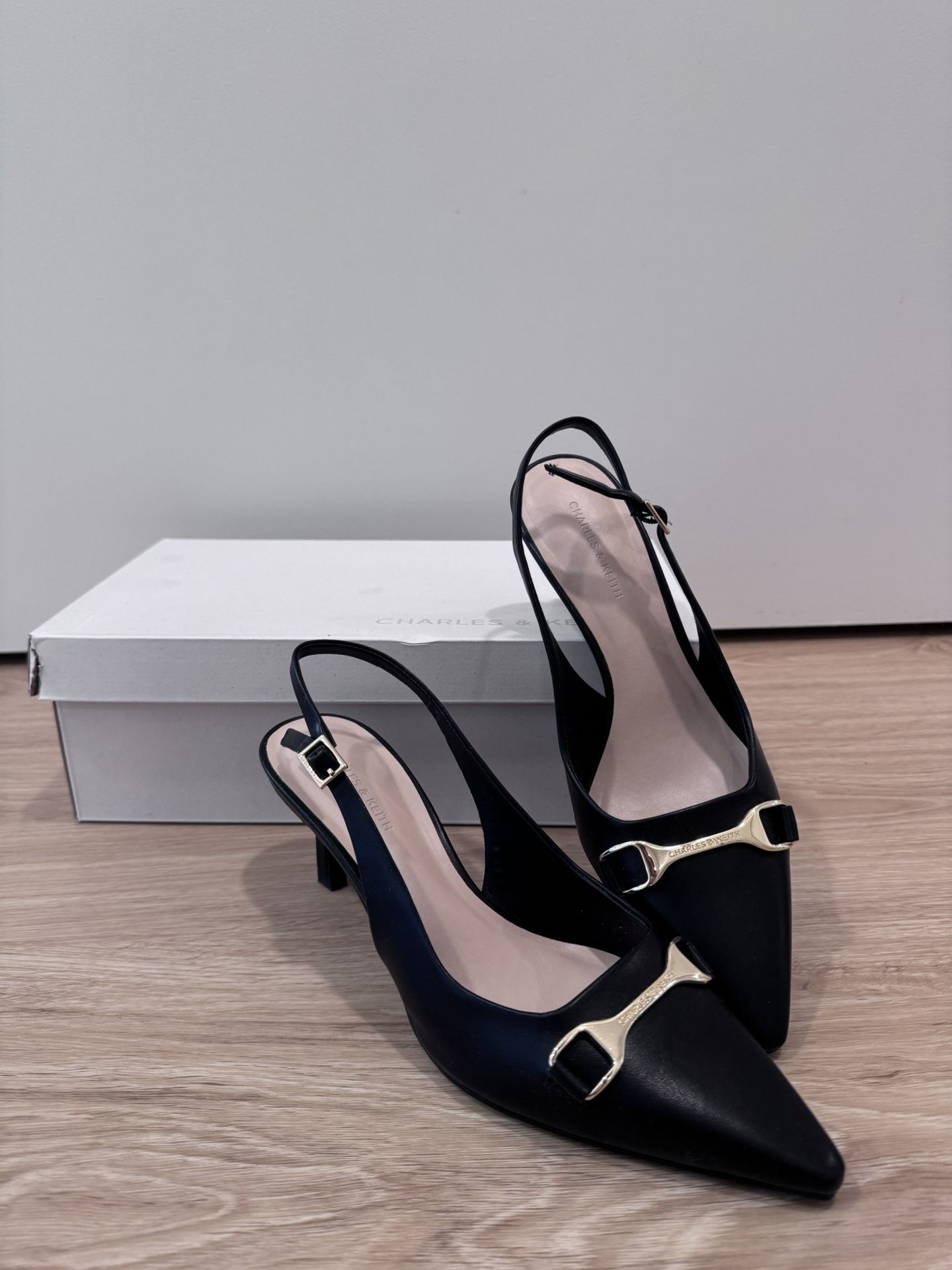 Charles Keith Slingback Pump Black