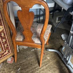 Wood Set 6 Chairs