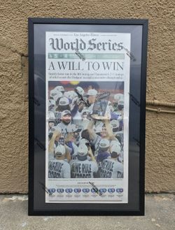 2025 Dodgers World Champions Framed Newspaper Copy
