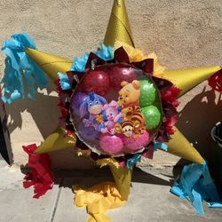 Baby Winnie The Pooh Star Pinata With Balls