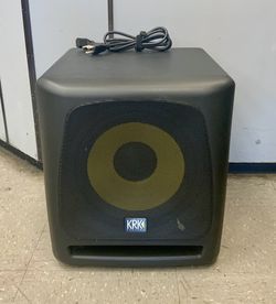 KRK 10s Powered Active Studio Subwoofer Black Wired Corded XLR/RCA Adjustable Cutoff Speaker Sound Audio Music Gig Live Performance 10 Inch 