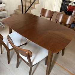 Modern Dining Table With 4 Chairs 