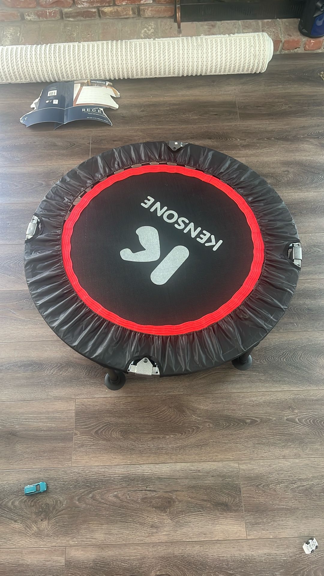 KENSONE 40" Mini Spring Trampoline Rebounder for Adults, Small Fitness Trampoline for Indoor Exercise,