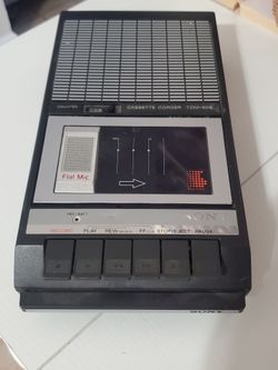vintage Sony TCM-858 Cassette-Corder portable mono tape recorder