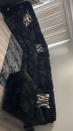 Black Furry Couch