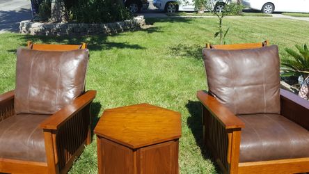 Two chairs and side table