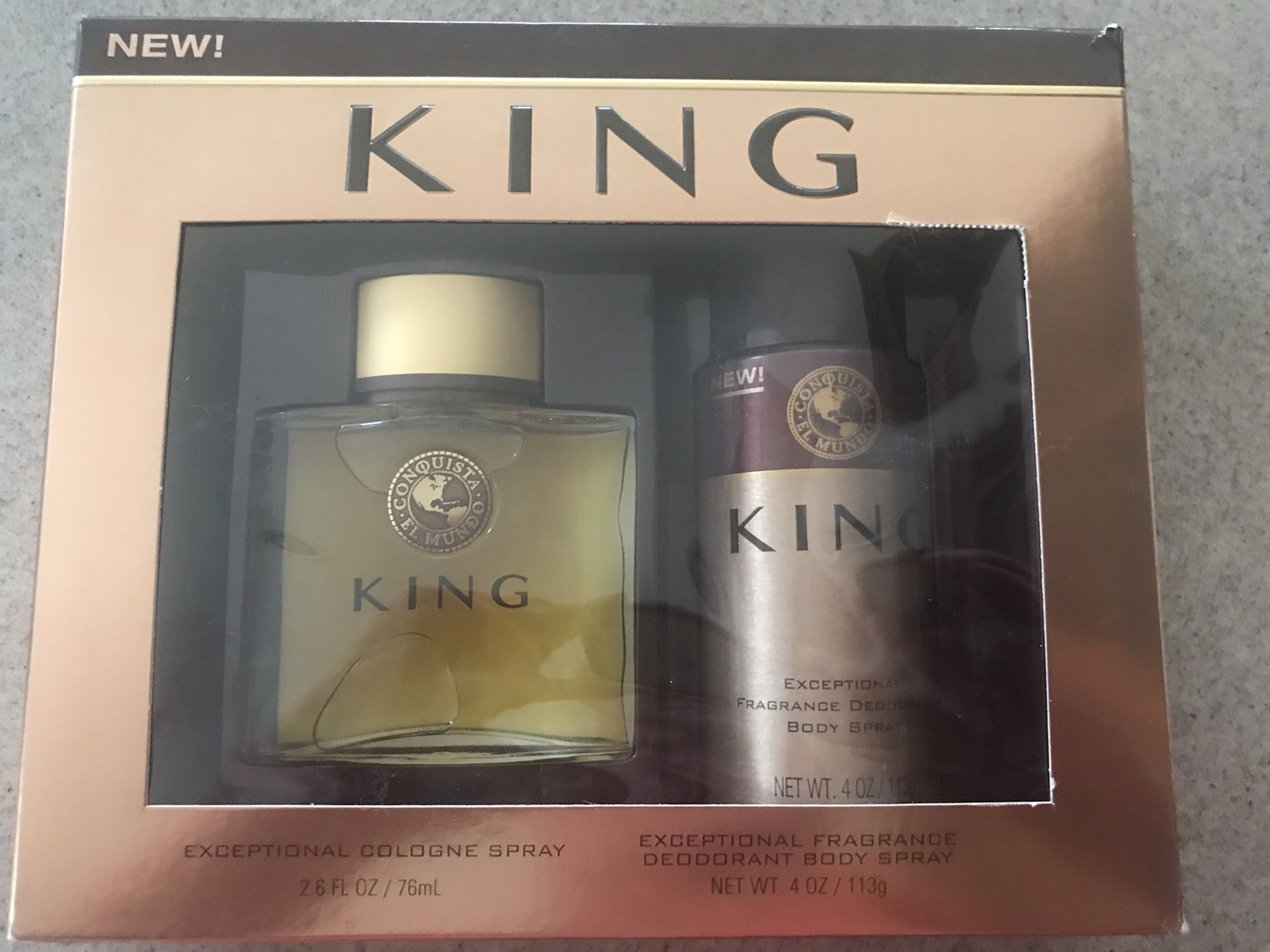 King cologne spray and deodorant body spray