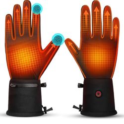 Heated Gloves for Men Women Rechargeable Waterproof Electric Motorcycle Gloves for SKI Snowboard Camping Hiking Camping