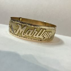 10k Gold Bangle #110706-1 MJ
