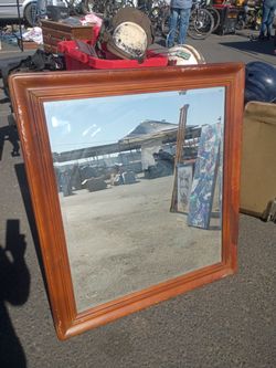 Wood Framed Wall Mirror
