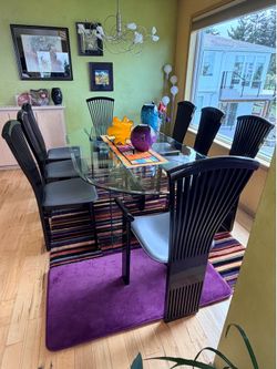 Exceptional CONTEMPORARY GLASS DINING TABLE