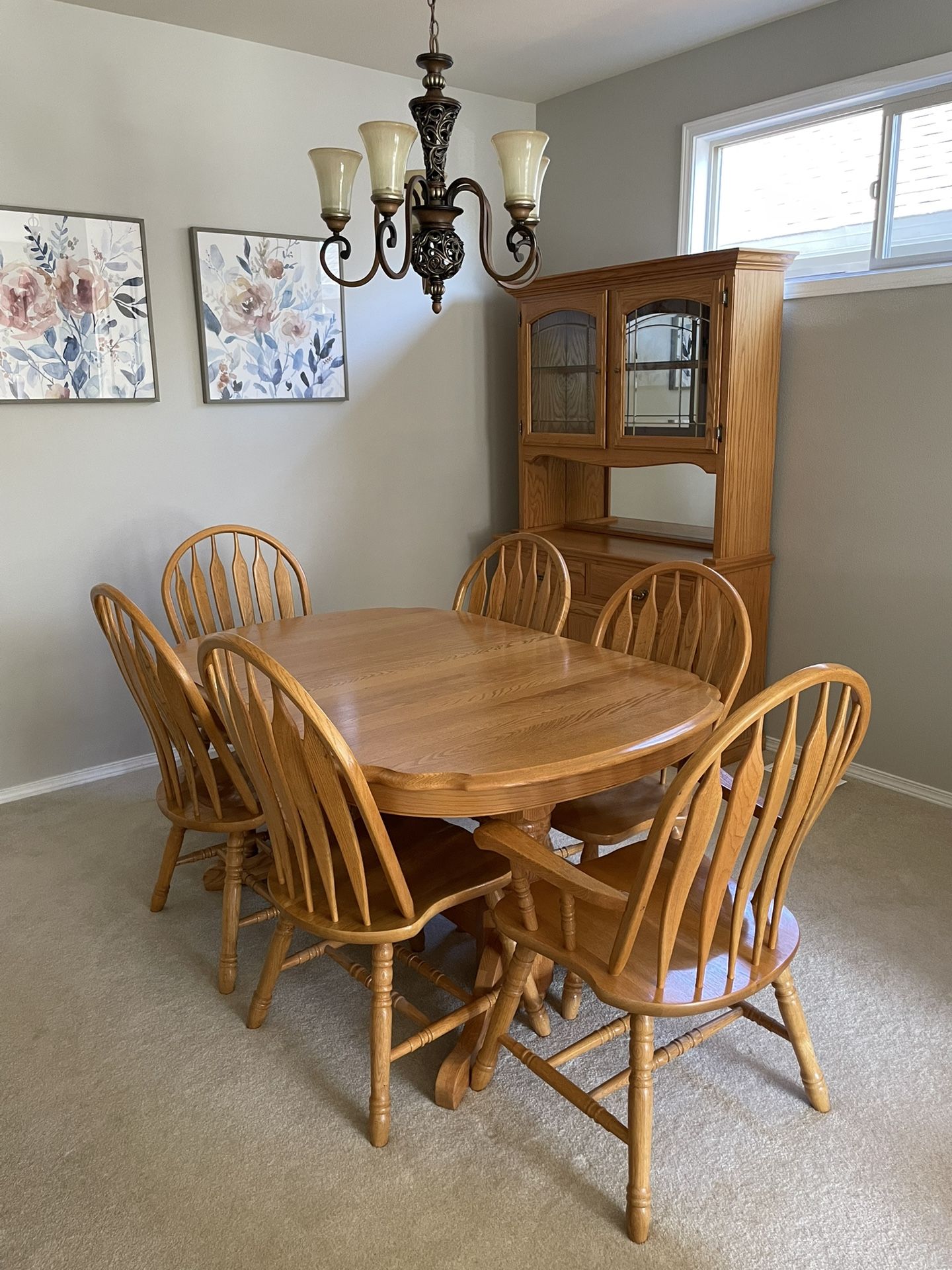 Extendable Dining Table And China Cabinet