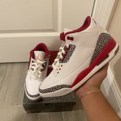 Jordan 3 Fire Red Size 9 Og Box