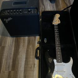 Fender Squire Strat Bundle With Fender Mustang Amp