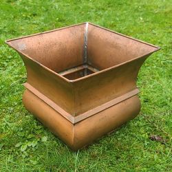 Beautiful Smith & Hawken Square Copper Flower Pot