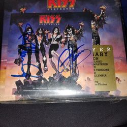 Kiss Autograph Gene Simmons Paul Stanley Autograph Sealed Cd Signed 