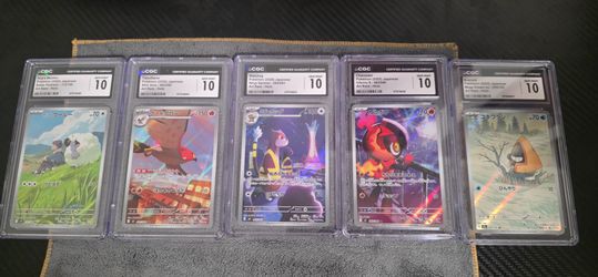 CGC Gem Mint 10 Japanese Pokémon Art Rare Holo Lot x5