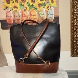 Vera Pelle Borse Italian Leather Shoulder Bag BackPack