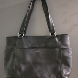 Medium Black Leather Sak Purse 