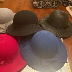 Set Of 5  Vintage Women’s Hats
