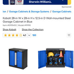 Kobalt 28inch two door tool cabinet