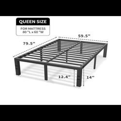 Queen size metal platform Frame