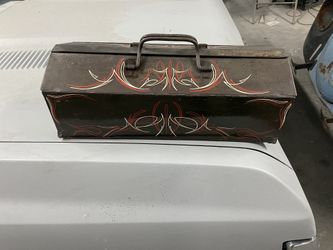 Pinstriped Vintage Tool Box