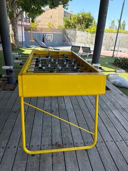 Yellow Foosball Table