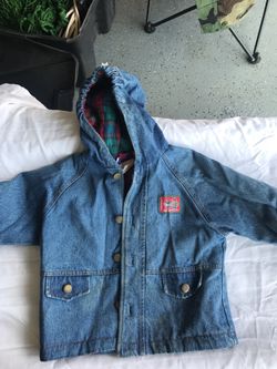 Kids blue jean jacket size 3T medium weight
