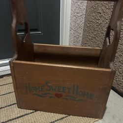 Antique Wooden Heart Caddy 