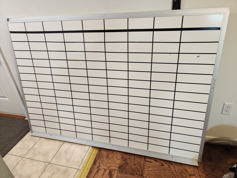 4 X 6 Gridded Dry Erase Whiteboard 