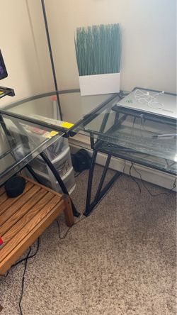 Computer glass table