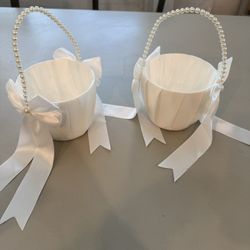 Set Of 2 Flower Girl Baskets