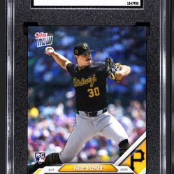 2024 Topps Now #201 Paul Skenes Debut 1st Win Rookie RC