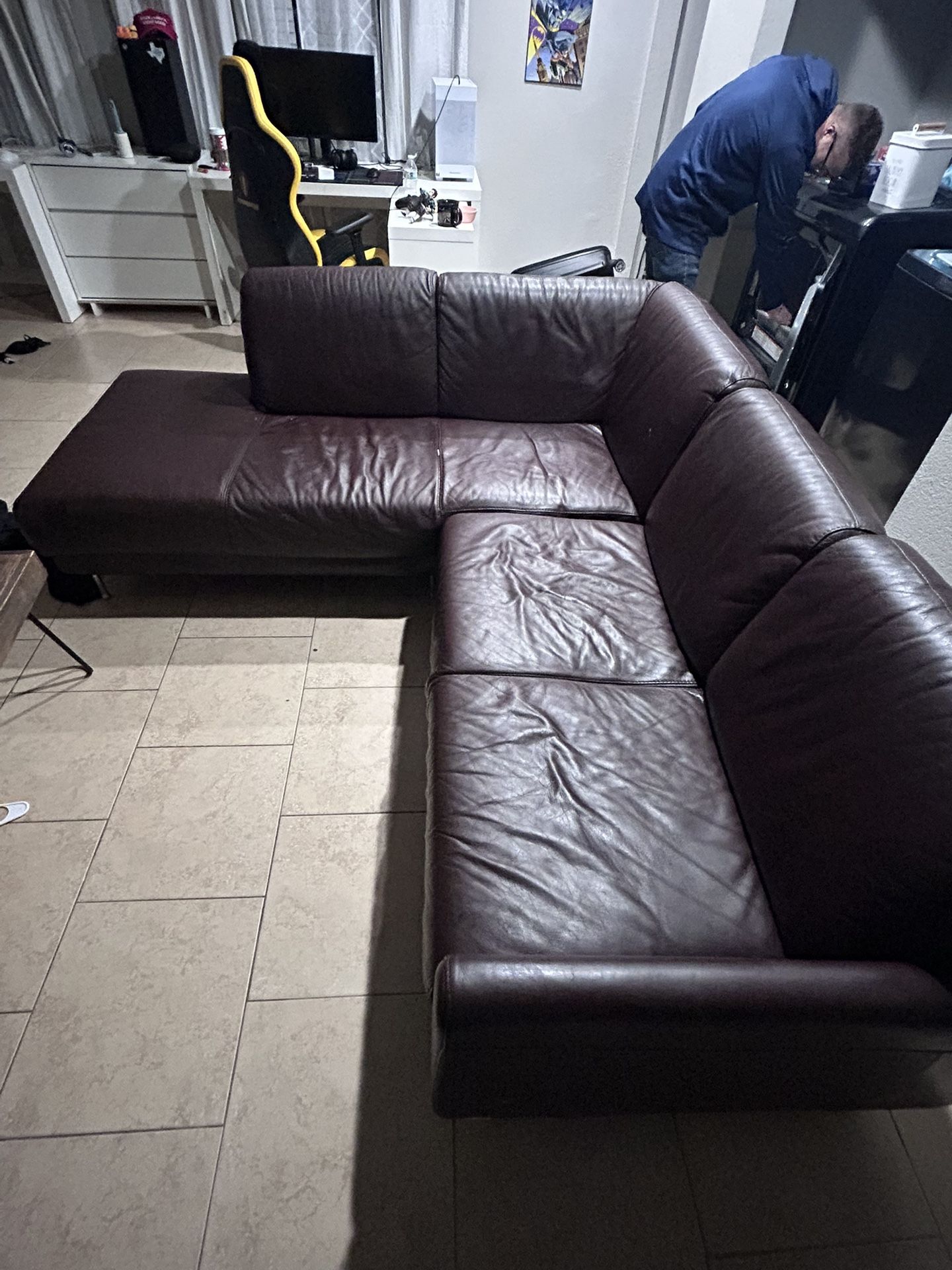 L Shaped Leather Couch