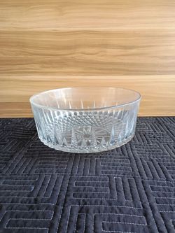 vintage Arcoroc France "Diamant" clear glass salad serving bowl