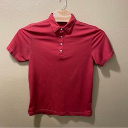 Men’s Medium TravisMathew Light Red Pima Cotton Short Sleeve Golf Shirt