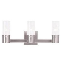 3-Light Brushed Nickel Vanity Bar Light
